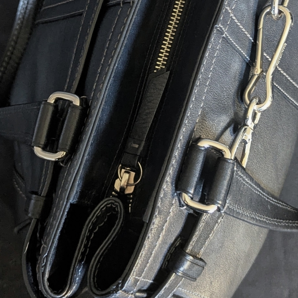 Coach  Black Leather Shoulder Bag Horsebit Vintage Authentic - Picture 8 of 13